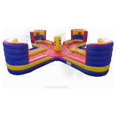 Rocket Inflatables Commercial Bouncers 9'H Commercial Grade Inflatable 4 Player Tug and Dunk Basketball Bungee Game by Rocket Inflatables 781880231752 SPO-TD4P3939 9'H Inflatable 4 Player Tug Dunk Basketball Bungee Game Rocket