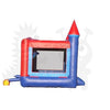 Image of Rocket Inflatables Inflatable Bouncers 13x13 Blue & Red Castle Module Bounce House with Hoop by Rocket Inflatables 781880228530 BOU-070-13 13x13 Blue & Red Castle Module Bounce House Hoop by Rocket Inflatables