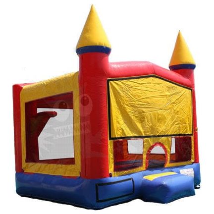 Rocket Inflatables Inflatable Bouncers 13x13 Red/Yellow/Blue Bounce House Castle with Hoop by Rocket Inflatables 781880228509 BOU-060-13 13x13 Red/Yellow/Blue Bounce House Castle with Hoop Rocket Inflatables