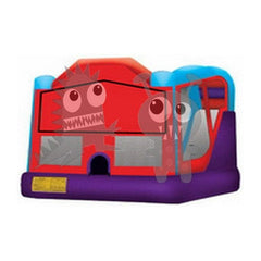 Rocket Inflatables Inflatable Bouncers 14.6'H (4-in-1) Inflatable Purple, Red & Blue Combo with Slide, Climbing Wall & Hoop – Super Durable by Rocket Inflatables COM-C44 14.6'H (4-in-1) Inflatable Purple, Red & Blue Combo with Slide, Climbing Wall & Hoop – Super Durable by Rocket Inflatables SKU# COM-C44