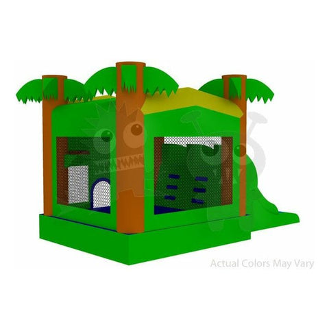 Rocket Inflatables Inflatable Bouncers 14'H Commercial Inflatable 4-in-1 Combo with Double Slide, Pop ups, Climbing Wall & Basketball Hoop by Rocket Inflatables 781880223856 COM-C413-Tropical 14'H Commercial Inflatable 4n1 by Rocket Inflatables COM-C413-Tropical