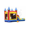 Image of 14'H Inflatable Mini Castle 5-in-1 Module Wet/Dry Combo Jumper, Slide Pool, Climbing Wall, and Basketball Hoop by Rocket Inflatables SKU #COM-511