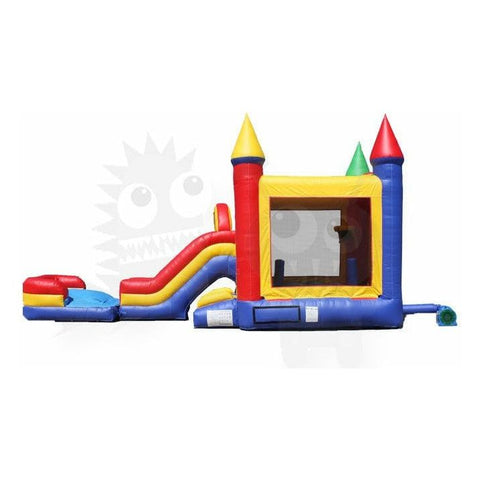 Rocket Inflatables Inflatable Bouncers 15.8'H Blue & Red Combo 4 in 1 with Wet/Dry Water Slide Removable Pool by Rocket Inflatables COM-435-BlueRed-RP 15.8'H Blue & Red Combo 4 in 1 with Wet/Dry Water Slide Removable Pool by Rocket Inflatables SKU#COM-435-BlueRed-RP