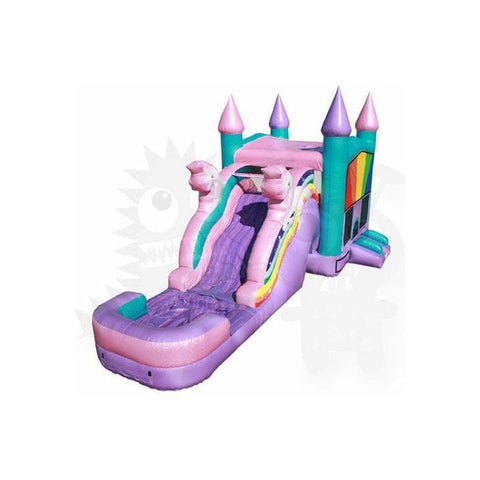 15'H Unicorn 5-in-1 Wet/Dry Glitter Rainbow Commercial Inflatable by Rocket Inflatables by Rocket Inflatables SKU#COM-529