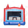 Image of Rocket Inflatables Inflatable Bouncers 15x15 Blue & Red Castle Module Bounce House with Hoop by Rocket Inflatables 781880228547 BOU-070-15 15x15 Blue & Red Castle Module Bounce House Hoop by Rocket Inflatables