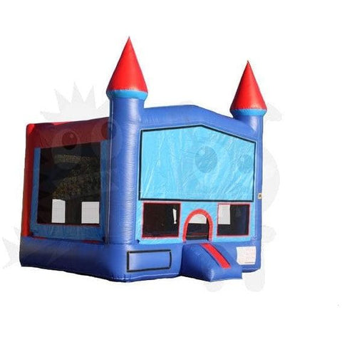 Rocket Inflatables Inflatable Bouncers 15x15 Blue & Red Castle Module Bounce House with Hoop by Rocket Inflatables 781880228547 BOU-070-15 15x15 Blue & Red Castle Module Bounce House Hoop by Rocket Inflatables