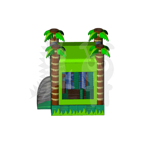 Rocket Inflatables Inflatable Bouncers 16'H 3-D Palm Tropical Marble Inflatable Wet/Dry Combo with Slide Pool & Hoop by Rocket Inflatables COM-713 16'H Inflatable Castle 6in1 Patriot Module Combo by Rocket Inflatables