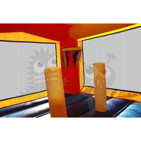 16'H 3-D Tropical Inflatable Wet/Dry Combo with Slide Pool & Hoop by Rocket Inflatables SKU# COM-513