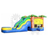 Image of 16'H 3-D Tropical Inflatable Wet/Dry Combo with Slide Pool & Hoop by Rocket Inflatables SKU# COM-513