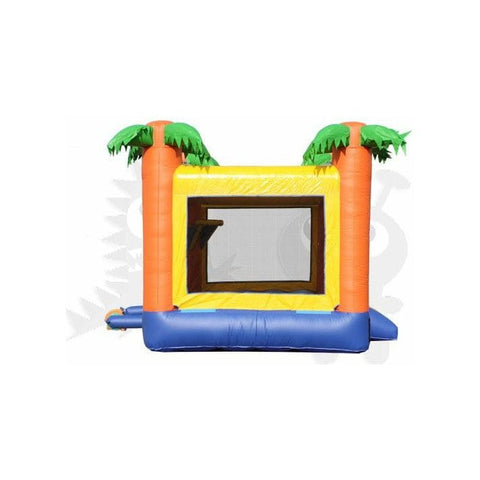 16'H 3-D Tropical Inflatable Wet/Dry Combo with Slide Pool & Hoop by Rocket Inflatables SKU# COM-513