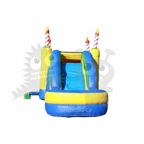16'H Birthday Cake – 5 in 1 Module Combo Jumper, Slide Pool, Climbing Wall, and Basketball Hoop Water Slide by Rocket Inflatables SKU# COM-543