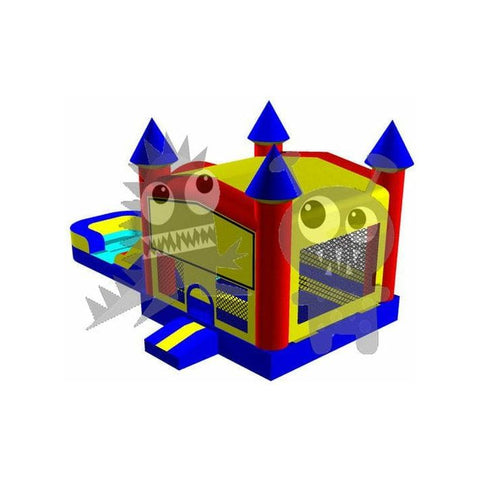 16'H Commercial Inflatable Module Combo with Water Slide, Inflatable Bottom & Basketball Hoop by Rocket Inflatables SKU#COM-560