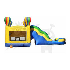 16'H Inflatable 3-D Hot Air Balloon Wet/Dry Commercial Combo with Slide Pool & Hoop by Rocket Inflatables