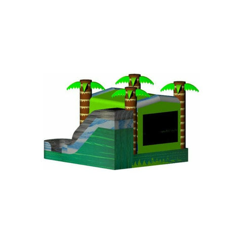 Rocket Inflatables Inflatable Bouncers 16'H Inflatable Castle 6 in 1 Tropical Module Combo Jumper, Slide Pool, Climbing Wall, and Basketball Hoop by Rocket Inflatables COM-660-Tropical 16'H Inflatable Castle 6 in 1 Tropical Module Combo Jumper, Slide Pool, Climbing Wall, and Basketball Hoop by Rocket Inflatables SKU#COM-660-Tropical