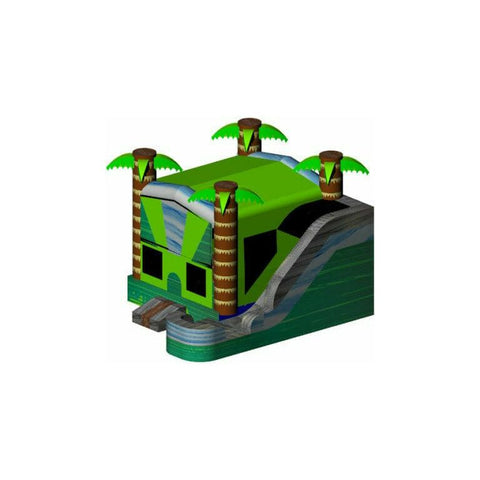 Rocket Inflatables Inflatable Bouncers 16'H Inflatable Castle 6 in 1 Tropical Module Combo Jumper, Slide Pool, Climbing Wall, and Basketball Hoop by Rocket Inflatables COM-660-Tropical 16'H Inflatable Castle 6 in 1 Tropical Module Combo Jumper, Slide Pool, Climbing Wall, and Basketball Hoop by Rocket Inflatables SKU#COM-660-Tropical