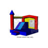 Image of 16'H Inflatable Neutral Castle Point Combo Bouncer with Slide, Climbing Wall & Hoop by Rocket Inflatables SKU#COM-C40