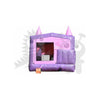 Image of 16'H Inflatable Pink & Purple Castle Point Combo with Inside Slide & Hoop by Rocket Inflatables SKU# COM-C41