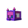 Image of 16'H Inflatable Pink & Purple Castle Point Combo with Inside Slide & Hoop by Rocket Inflatables SKU# COM-C41
