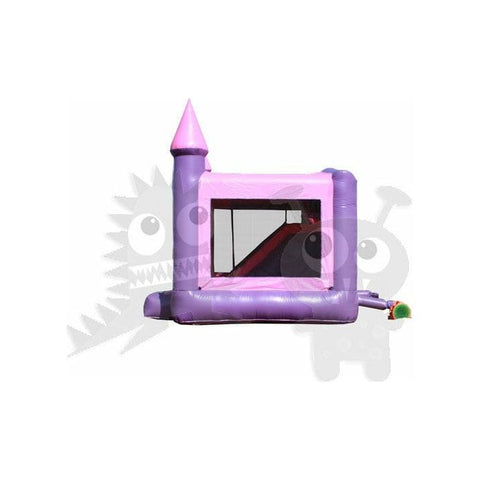 16'H Inflatable Pink & Purple Castle Point Combo with Inside Slide & Hoop by Rocket Inflatables SKU# COM-C41