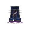 Image of 16′H Purple Wave Double Lane Water Slide Double Pools Center Stairs    SKU# WAT-DL2716-Purple Fever Marble