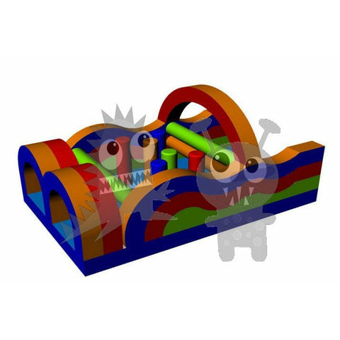 Rocket Inflatables Inflatable Bouncers 18'H Commercial Inflatable Obstacle Course Wet/Dry Slide – End Load- Multiple Lane by Rocket Inflatables 781880232346 OBS-60 18'H Inflatable Obstacle Course Wet/Dry Slide End Load Multiple Lane