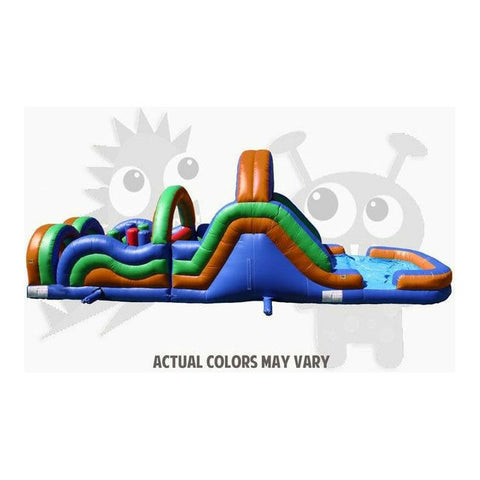 Rocket Inflatables Inflatable Bouncers 18'H Commercial Inflatable Obstacle Course Wet/Dry Slide – End Load- Multiple Lane by Rocket Inflatables 781880232346 OBS-60 18'H Inflatable Obstacle Course Wet/Dry Slide End Load Multiple Lane