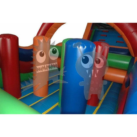 Rocket Inflatables Inflatable Bouncers 18'H Commercial Inflatable Obstacle Course Wet/Dry Slide – End Load- Multiple Lane by Rocket Inflatables 781880232346 OBS-60 18'H Inflatable Obstacle Course Wet/Dry Slide End Load Multiple Lane