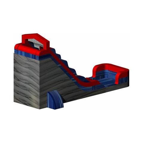 Rocket Inflatables Inflatable Bouncers 20′H Grey Marble Blue Marble Trim Red Accents Wet/Dry Slide Sewn Pool- Single Lane by Rocket Inflatables WAT-3520 20′H Grey Marble Blue Marble Trim Red Accents Wet/Dry Slide Sewn Pool- Single Lane by Rocket Inflatables WAT-3520