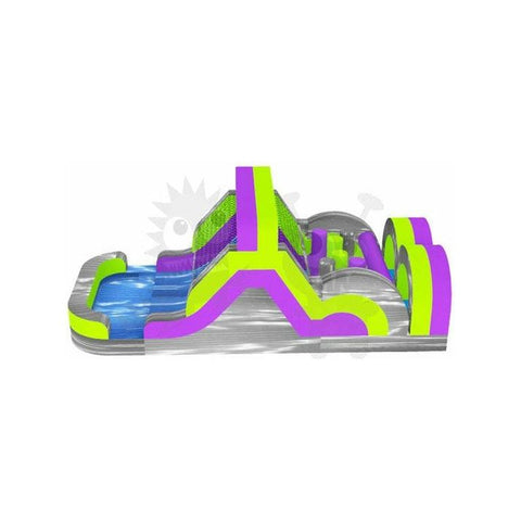 Rocket Inflatables Inflatable Bouncers 30′ Green, Purple, & Gray Marble Commercial Inflatable Obstacle Course Wet/Dry Slide – End Load- Multiple Lane by Rocket Inflatables 781880232391 OBS-30-PUR/GRN/GRYMAR 30′ Commercial Inflatable Obstacle WetDry Slide End Load Multiple Lane