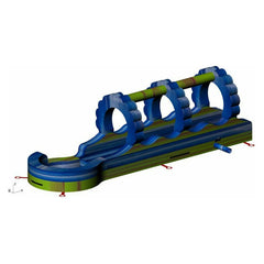 10'H Fire & Ice Commercial Slip Slide & Dip with Pool Single Lane by Rocket Inflatables