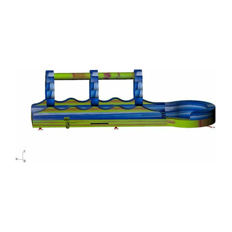 Rocket Inflatables SLIP N SLIDE 10'H Fire & Ice Commercial Slip Slide & Dip with Pool Single Lane by Rocket Inflatables 781880231974 WAT-SSS3611-LAVA-1 10'H Fire Ice Slip Slide Dip Pool Single Lane Rocket Inflatables