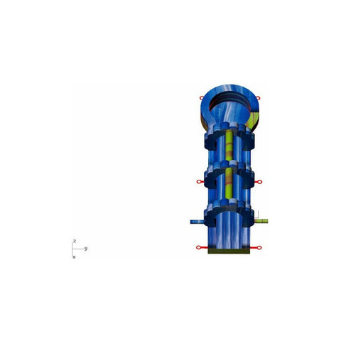 Rocket Inflatables SLIP N SLIDE 10'H Fire & Ice Commercial Slip Slide & Dip with Pool Single Lane by Rocket Inflatables 781880231974 WAT-SSS3611-LAVA-1 10'H Fire Ice Slip Slide Dip Pool Single Lane Rocket Inflatables