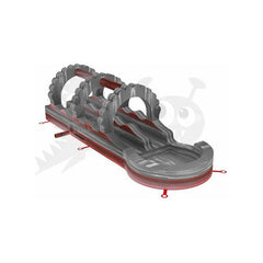 Rocket Inflatables SLIP N SLIDE 10'H Lava Slip Slide & Dip with Pool – Double Lane by Rocket Inflatables 781880231936 WAT-SSD3611-LAVA 10'H Lava Slip Slide & Dip with Pool Double Lane by Rocket Inflatables