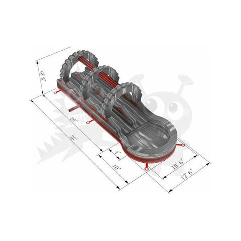 Rocket Inflatables SLIP N SLIDE 10'H Lava Slip Slide & Dip with Pool – Double Lane by Rocket Inflatables 781880231936 WAT-SSD3611-LAVA 10'H Lava Slip Slide & Dip with Pool Double Lane by Rocket Inflatables