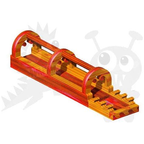 Rocket Inflatables SLIP N SLIDE 10'H REDMAR- 36′ Red Marble Slip & Slide – Single Lane by Rocket Inflatables