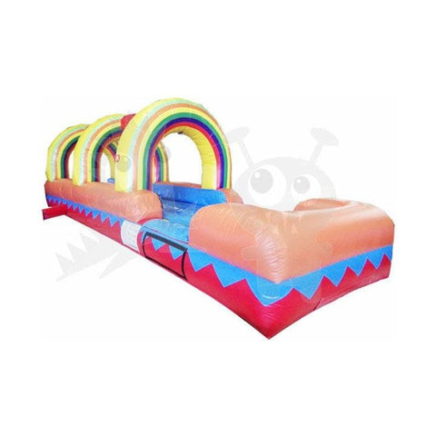 Rocket Inflatables SLIP N SLIDE 8'H Rainbow Commercial Slip & Slide with Pool Single Lane by Rocket Inflatables 781880232018 WAT-SSS27-RAINBOW 8'H Rainbow Commercial Slip Slide Pool Single Lane Rocket Inflatables