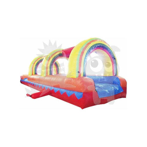 Rocket Inflatables SLIP N SLIDE 8'H Rainbow Commercial Slip & Slide with Pool Single Lane by Rocket Inflatables 781880232018 WAT-SSS27-RAINBOW 8'H Rainbow Commercial Slip Slide Pool Single Lane Rocket Inflatables
