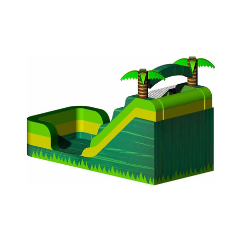 Rocket Inflatables WET N DRY COMBOS 14′H Palm Classic Wet/Dry Slide Green Marble, Yellow & Lime Green Trim – Single Lane by Rocket Inflatables 781880225744 WAT-2314-Palm-V1 14′H Palm Classic Wet/Dry Slide Green Marble, Yellow & Lime Green Trim – Single Lane by  Rocket Inflatables SKU# WAT-2314-Palm-V1