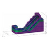 Image of Rocket Inflatables WET N DRY COMBOS 14′H Purple & Green Wet/Dry Slide – Single Lane by Rocket Inflatables 781880225706 WAT-2314-Purple 14′H Purple & Green Wet/Dry Slide – Single Lane by Rocket Inflatables SKU# WAT-2314-Purple