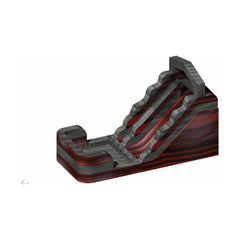 14′H Red & Grey Marble Wet/Dry Slide – Single Lane by Rocket Inflatables