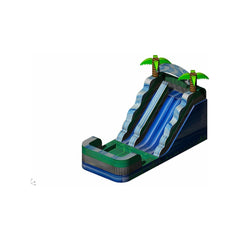 Rocket Inflatables WET N DRY COMBOS 14′ Palm Marble Wet/Dry Slide Blue, Green, Grey Marble – Single Lane by Rocket Inflatables 781880225751 WAT-2314-Palm-Marble 14′ Palm Marble Wet/Dry Slide Blue, Green, Grey Marble – Single Lane by Rocket Inflatables SKU# WAT-2314-Palm-Marble