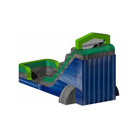 Rocket Inflatables WET N DRY COMBOS 18′H Blue & Grey Marble Green Trim Wet/Dry Slide Sewn Pool- Single Lane by Rocket Inflatables 781880225812 WAT-2818 18′H Blue & Grey Marble Green Trim Wet/Dry Slide Sewn Pool- Single Lane by Rocket Inflatables SKU#WAT-2818