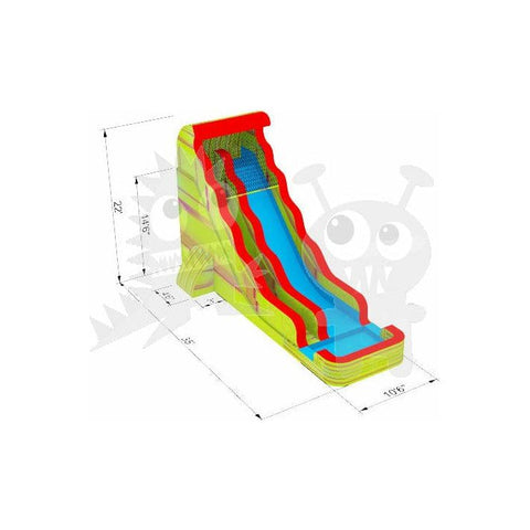 Rocket Inflatables WET N DRY COMBOS 22′H Lava Rush Orange Marble Wet/Dry Slide by Rocket Inflatables 781880232087 WAT-TSU35122-ORGMAR