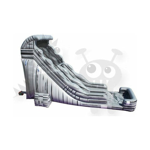 Rocket Inflatables WET N DRY COMBOS 22′H Tsunami Grey Marble Water Slide by Rocket Inflatables 781880232070 WAT-TSU3218-GRYMAR