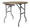 Image of 36" Round Wood Folding Table