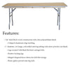 Image of 72" Rectangle Seminar Wood Folding Table