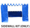 Image of 10' x 10' 50mm Speedy Pop-up Carnival Tent Sidewall Kit, Blue and White Strip
