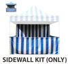 Image of 10' x 10' 50mm Speedy Pop-up Carnival Tent Sidewall Kit, Blue and White Strip