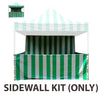Image of 10' x 10' 50mm Speedy Pop-up Carnival Tent Sidewall Kit, Green and White Strip