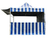 Image of 10' x 10' 50mm Speedy Pop-up Carnival Tent with Sidewalls, Blue and White